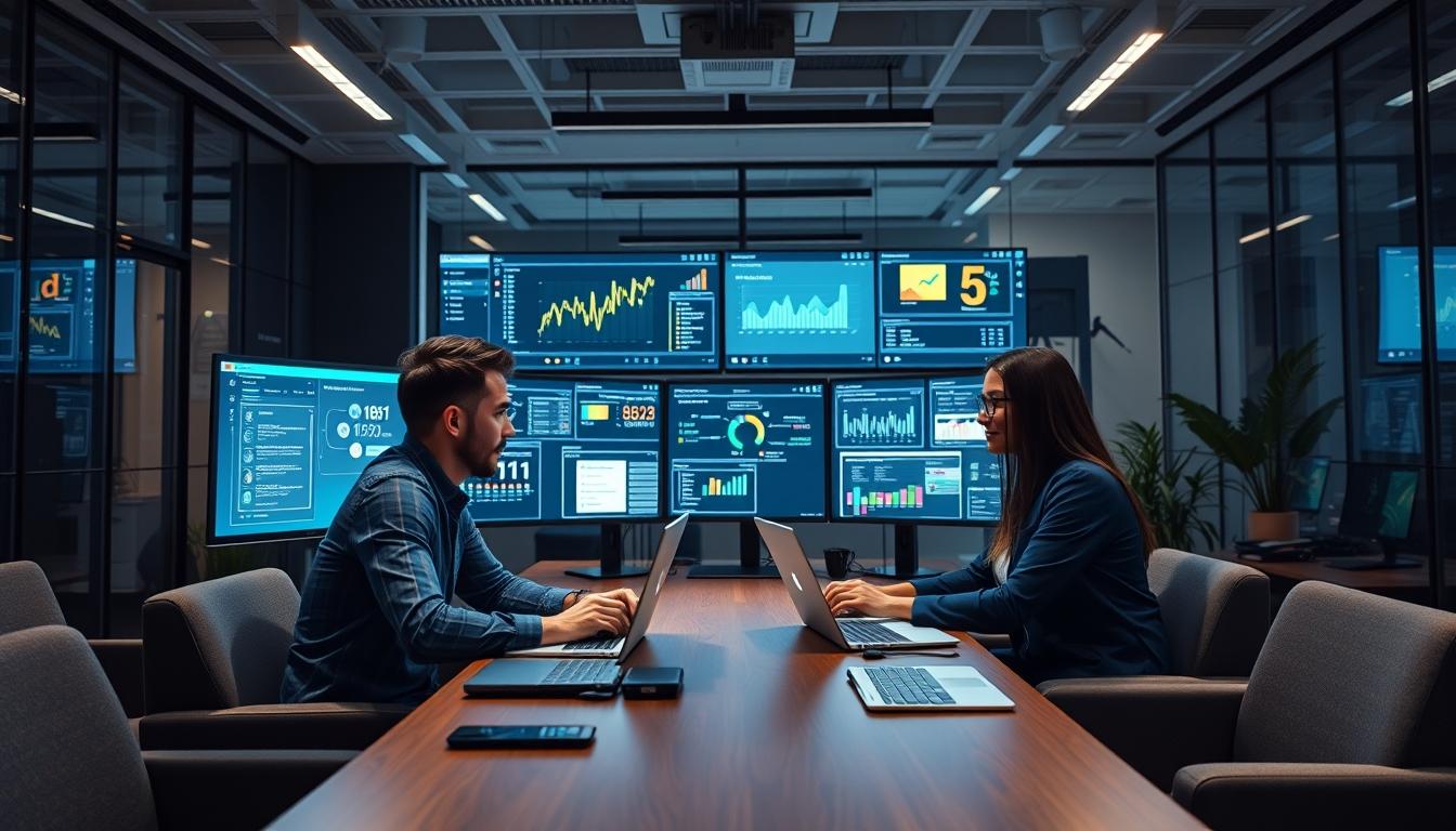 AI software company team and business technology strategy